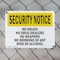 Signmission No Drugs Dealers Weapons Drinking OSHA Security Notice Sign, Plastic, 10in W x 7in L, 2PK OS-2PACK-SN-P-710-L-11599 - alternate 6